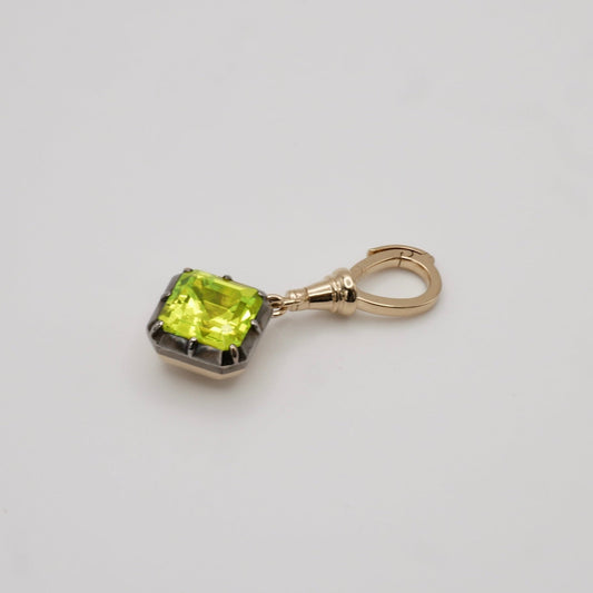 Georgian Victorian Cushion Cut Lumogarnet Ball Chain Pendant, view 2