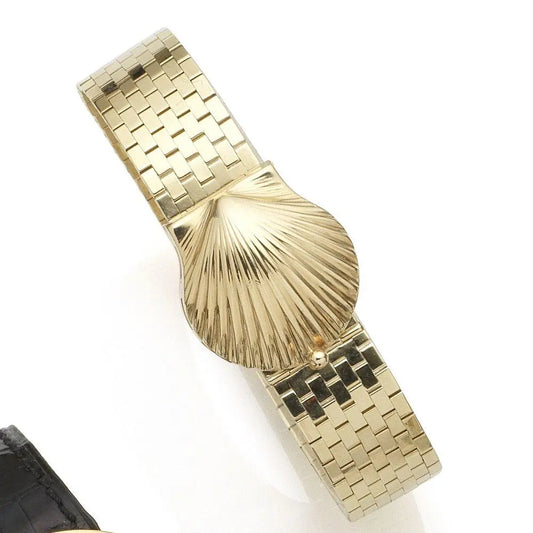 Seashell or Shell Concealed Vintage/Antique Inspired Watch, 14K Gold, view 2