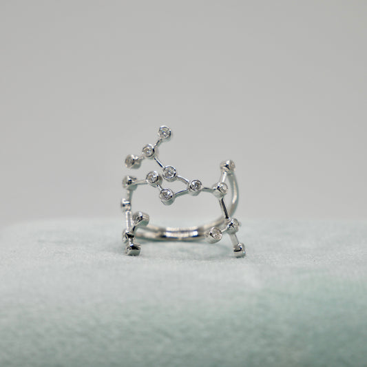 Sagittarius Constellation Ring with Lab Diamonds