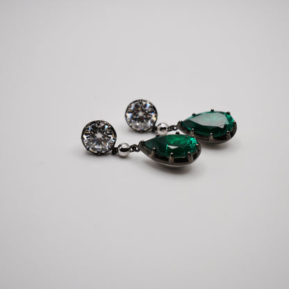 Multi-Shape Georgian Victorian Gold Earrings, 14K Gold, view 5