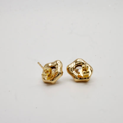 Lab Diamond Stud Earrings, 18K Gold, view 3