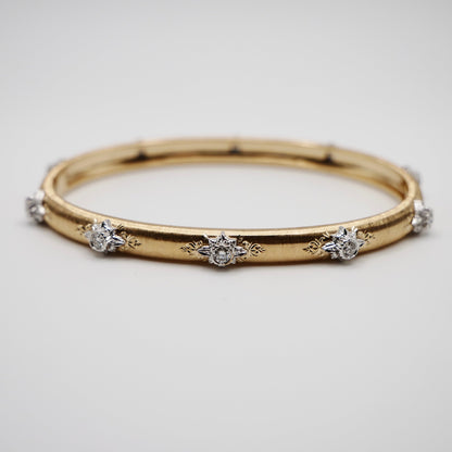 Silk Diamond Bangle, Slim