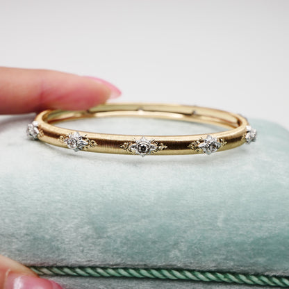 Silk Diamond Bangle, Slim, view 4