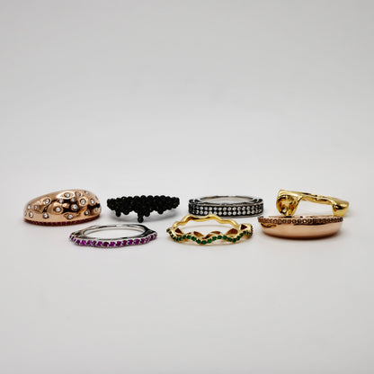 Stacked Caviar Hamburger Ring, 18K Gold Filled, view 3