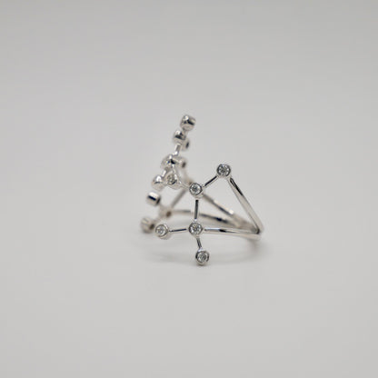 Sagittarius Constellation Ring with Lab Diamonds, view 4