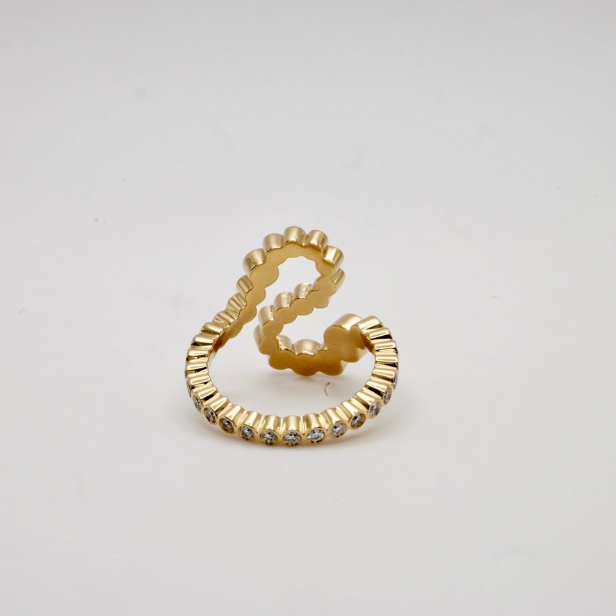 18K Alphabet Embrace Ring (Q-X) | Sophie Bille Brahe style | Rihanna jewelry | Emma Watson jewelry | Scandinavian minimalist jewelry | by Disco Marshmallow