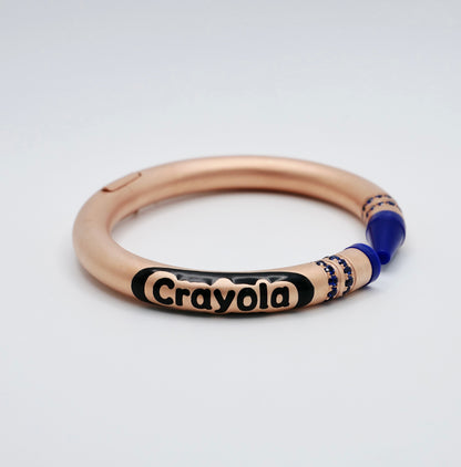 Customizable Crayon Bracelet with Blue Lapis and Blue Moissanites