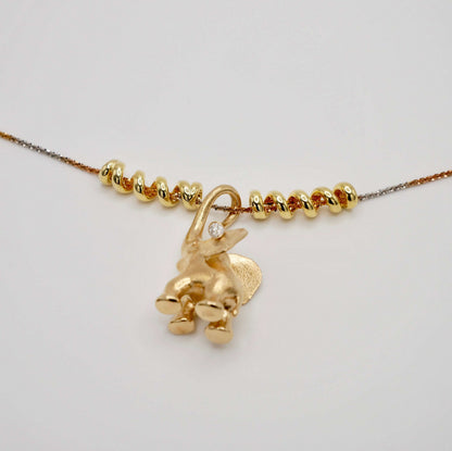 Fusilli Spiral Necklace Bumpers Spacers, 18K Gold Filled, view 5