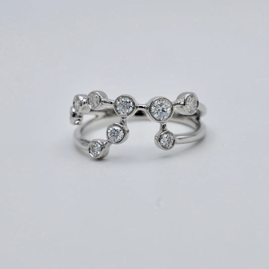 Virgo Constellation Ring in 18K Gold with Lab Diamonds