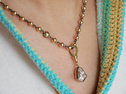 Georgian Victorian Ball Chain Kite Lab Diamond or Moissanite Pendant, view 10