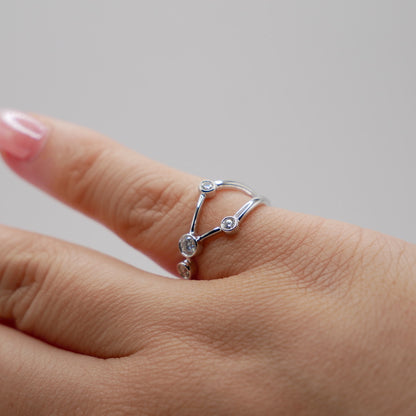 Cancer Constellation Ring with Lab Diamonds, view 9