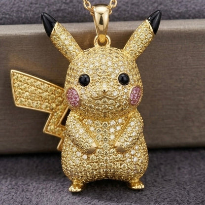 Pikachu Pokemon Pendant Charm Moissanite