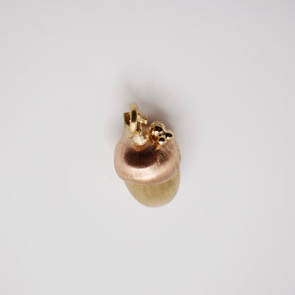 Diamond Acorn Pendant, 18K Gold, view 6