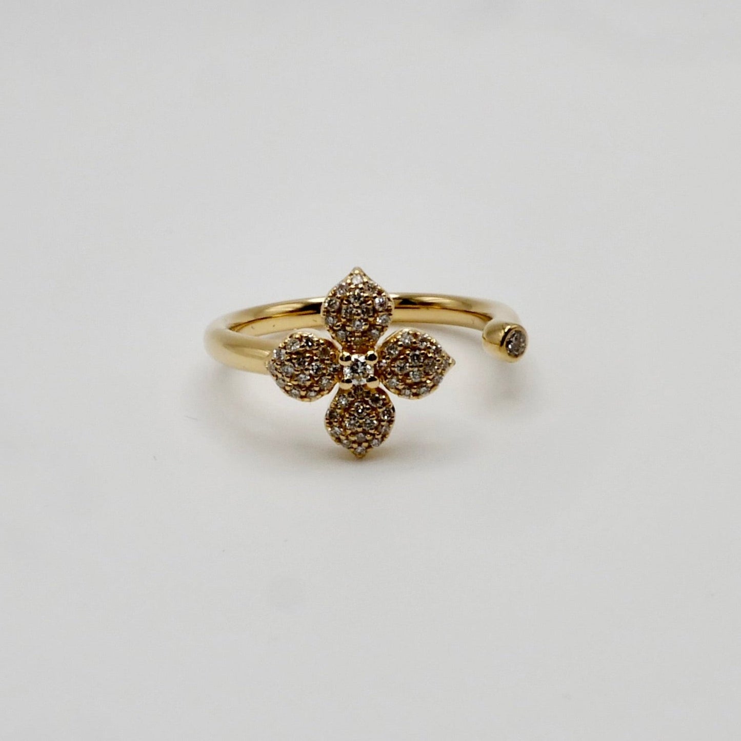 Diamond Clover Ring, view 8