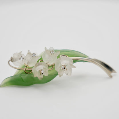 Antique Austrian Gold Lily of the Valley Brooch, 18K Gold