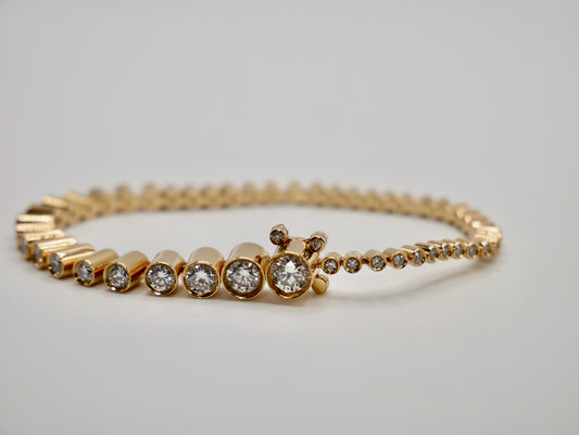 Gradient or Graduating Tennis Bracelet, view 2
