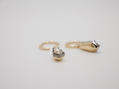 Custom Kite Georgian Victorian Earrings, Lab Diamond or Moissanite, view 5