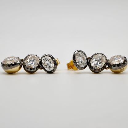 Triple Oval Stud Earrings, view 6