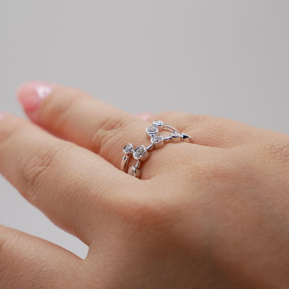 Virgo Constellation Ring with Lab Diamonds, view 10
