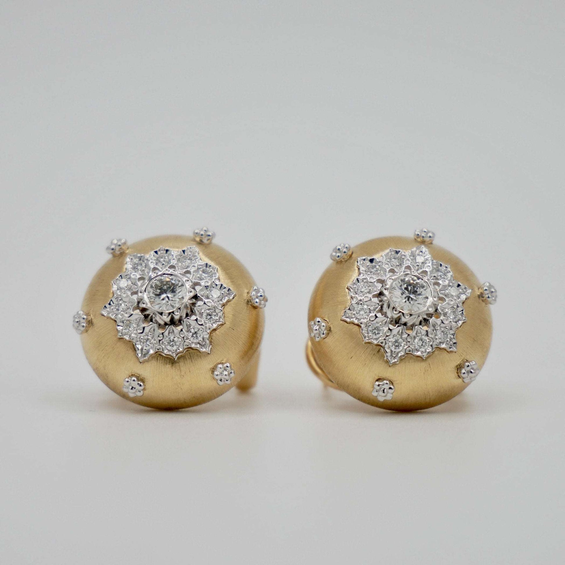 Buccellati Macri Button Diamond Stud Earrings