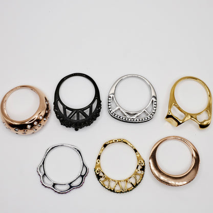 Stacked Caviar Hamburger Ring, 18K Gold Filled, view 4