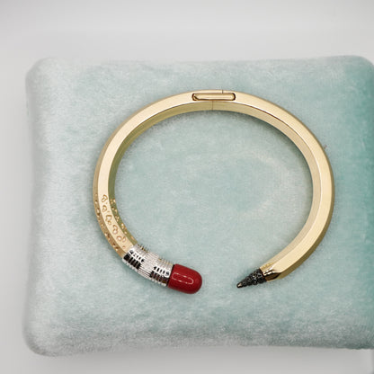 Bitten Pencil Bangle with Moissanite and Jasper, view 7