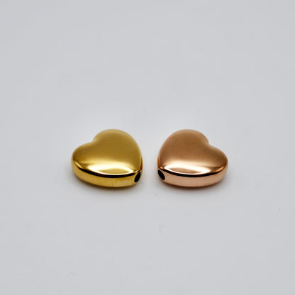 Pastel Heart Bead Stretch Bracelet with Heart Bead, 18K Gold Filled, Ready to Ship