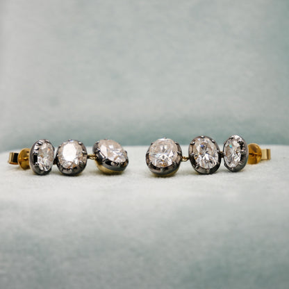 Triple Oval Stud Earrings, view 9