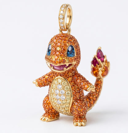 Pokemon Charm Bracelet Pavé Moissanite, view 5