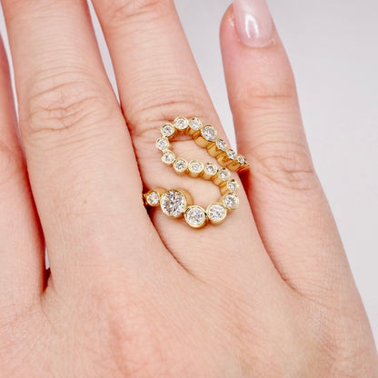 Alphabet Embrace Ring, view 15