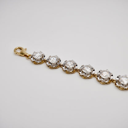 Scalloped Tennis Bracelet with 10- of Round Moissanites, view 5