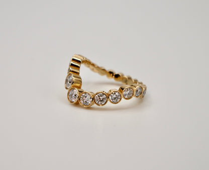 Wave Embrace Ring, 18K Gold, view 7