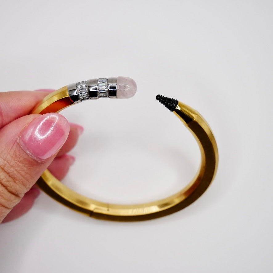 18K Gold Filled Pencil and Burger Combo, Hypoallergenic, Waterproof and Tarnish Resistant | Nadine Ghosn style | Drake jewelry | Justin Bieber jewelry | Beyonce jewelry | novelty fun fine jewelry | by Disco Marshmallow