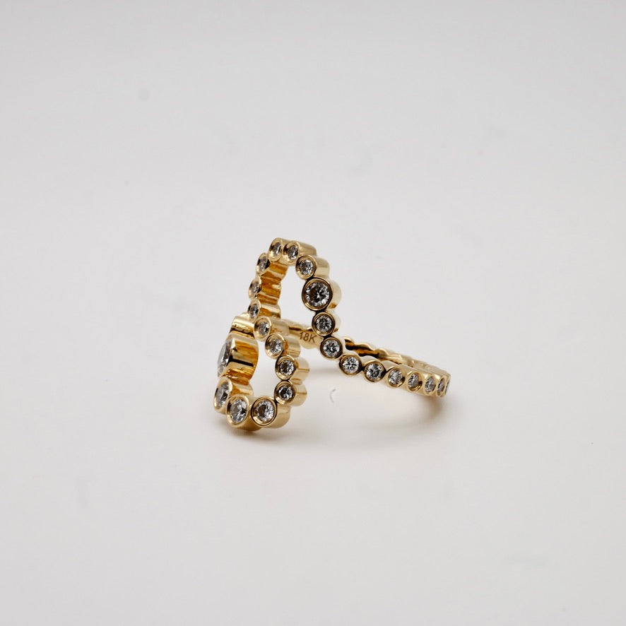 18K Alphabet Embrace Ring (Q-X) | Sophie Bille Brahe style | Rihanna jewelry | Emma Watson jewelry | Scandinavian minimalist jewelry | by Disco Marshmallow