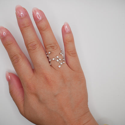 Sagittarius Constellation Ring with Lab Diamonds, view 6