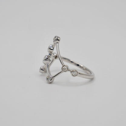 Leo Constellation Ring with Lab Diamonds, view 2