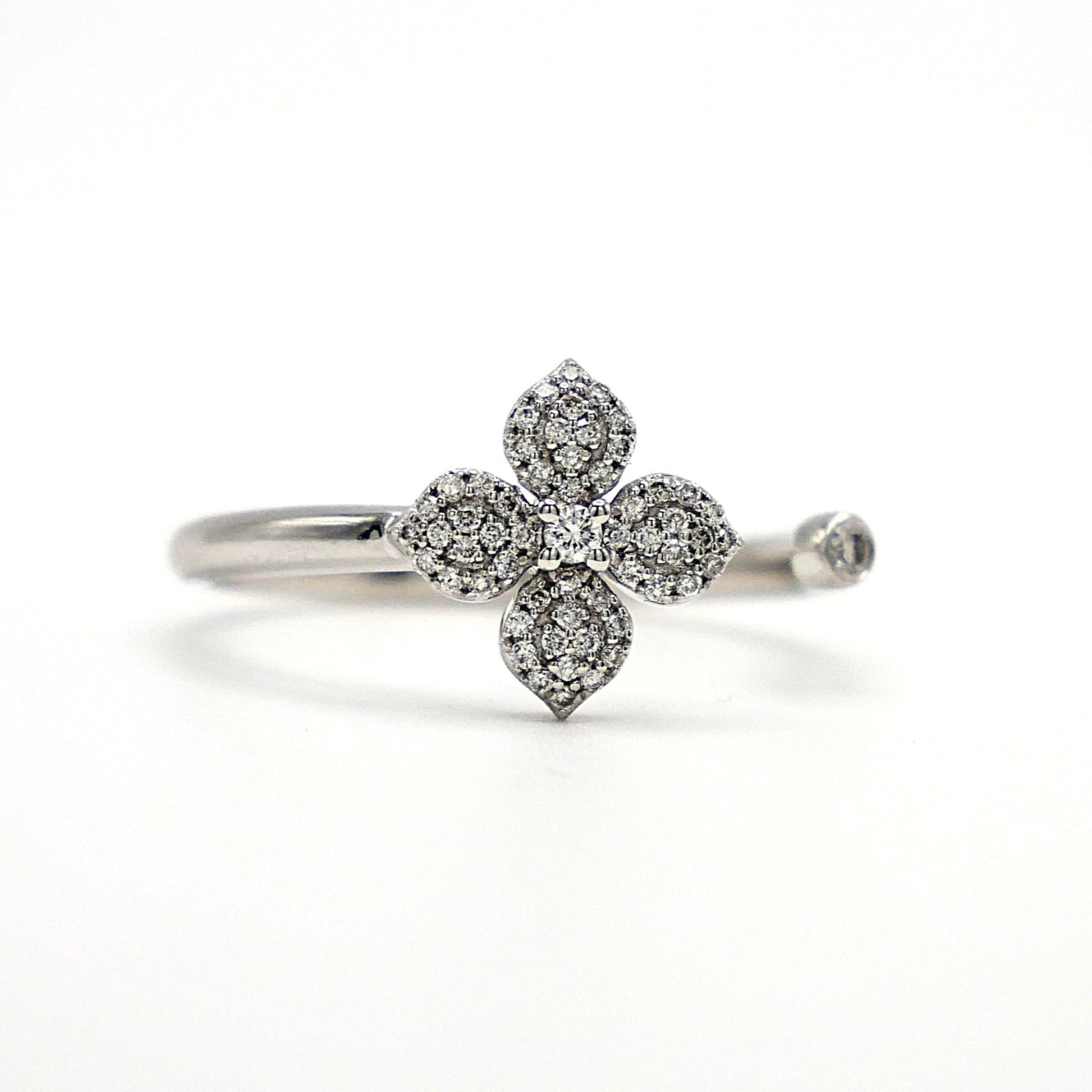 Diamond Clover Ring, view 10