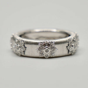Fabric Silk Diamond Ring, Clover