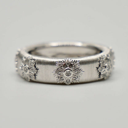 Fabric Silk Diamond Ring, Clover