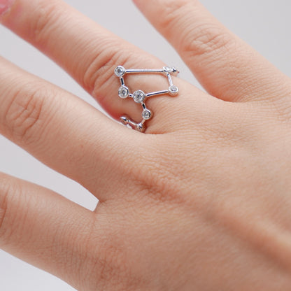 Leo Constellation Ring with Lab Diamonds, view 8