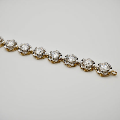 Scalloped Tennis Bracelet with 10- of Round Moissanites, view 4