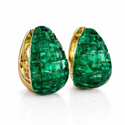 Reversible Carré-Cut Natural Ruby, 18K Gold