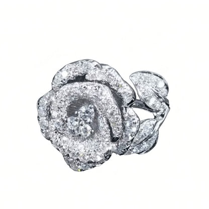 Large Gold and Diamond Bloom Ring, 18K Gold, view 2
