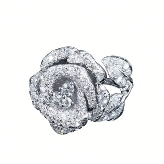 Large Gold and Diamond Bloom Ring, 18K Gold, view 2