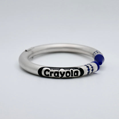 Customizable Crayon Bracelet with Blue Lapis and Blue Moissanites