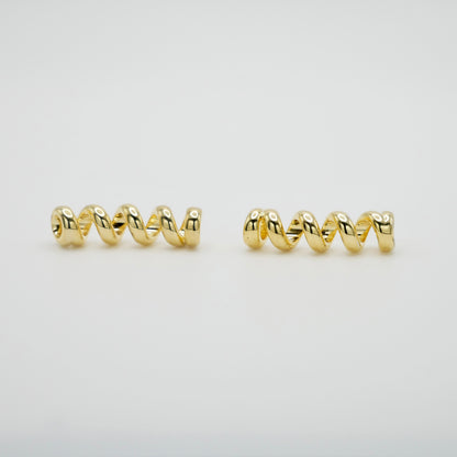 Fusilli Spiral Necklace Bumpers Spacers, 18K Gold Filled, view 4