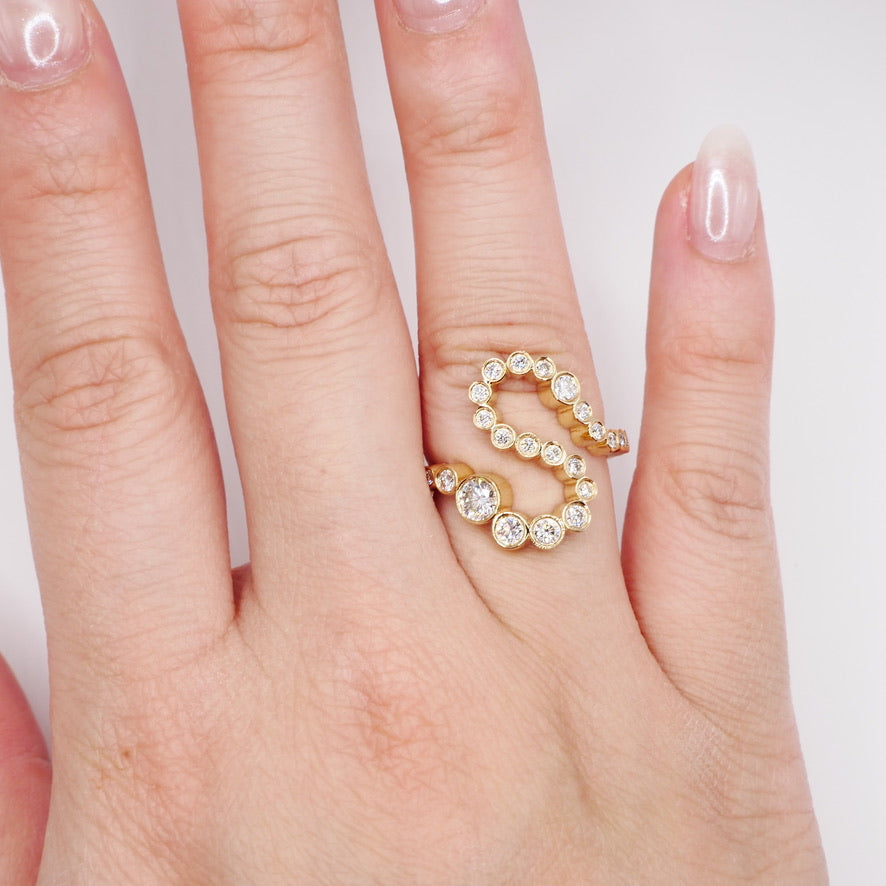 18K Alphabet Embrace Ring (Q-X) | Sophie Bille Brahe style | Rihanna jewelry | Emma Watson jewelry | Scandinavian minimalist jewelry | by Disco Marshmallow