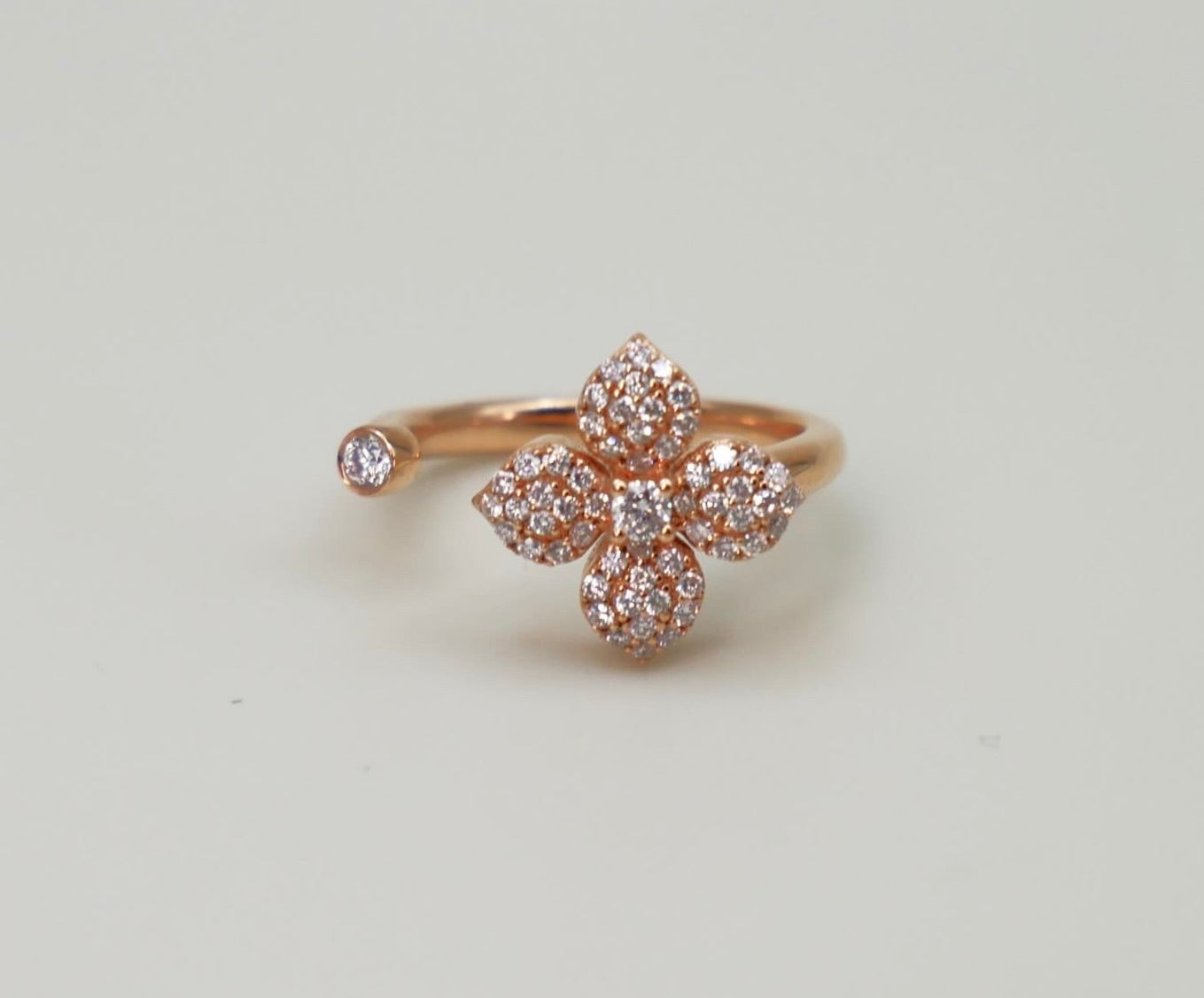 Diamond Clover Ring as seen on Amelia Liana -  Yael Joaillerie 