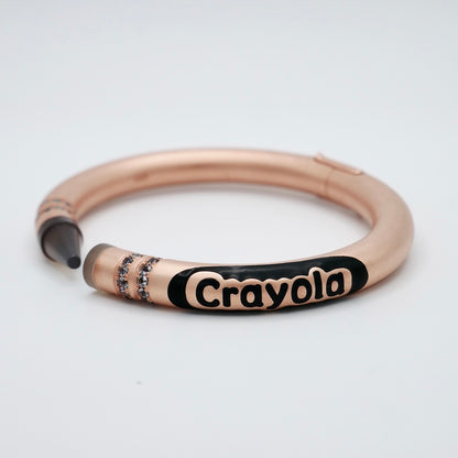Customizable Crayon Bracelet with Grey Agate and Moissanites, Gold Filled, view 3