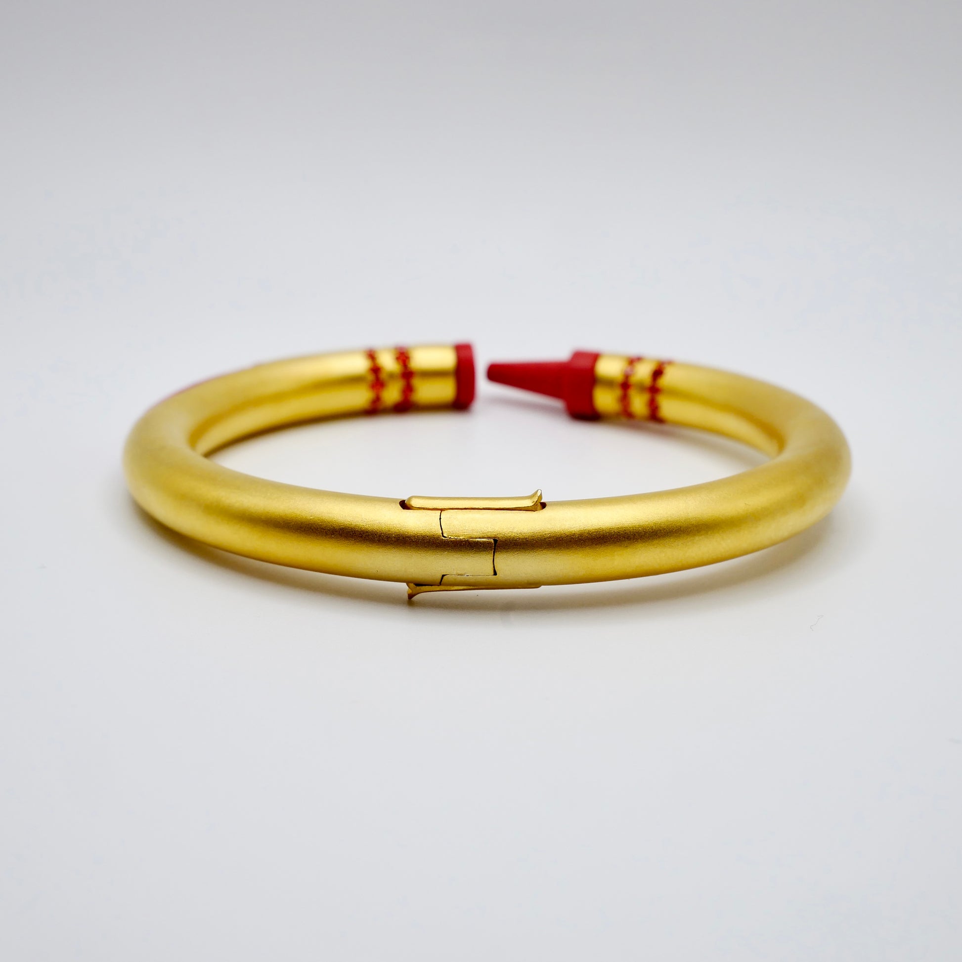 Customizable Crayon Bracelet in 18K Gold Filled with Orange Coral and Orange Moissanites | Nadine Ghosn style | Drake jewelry | Justin Bieber jewelry | Beyonce jewelry | novelty fun fine jewelry | by Disco Marshmallow